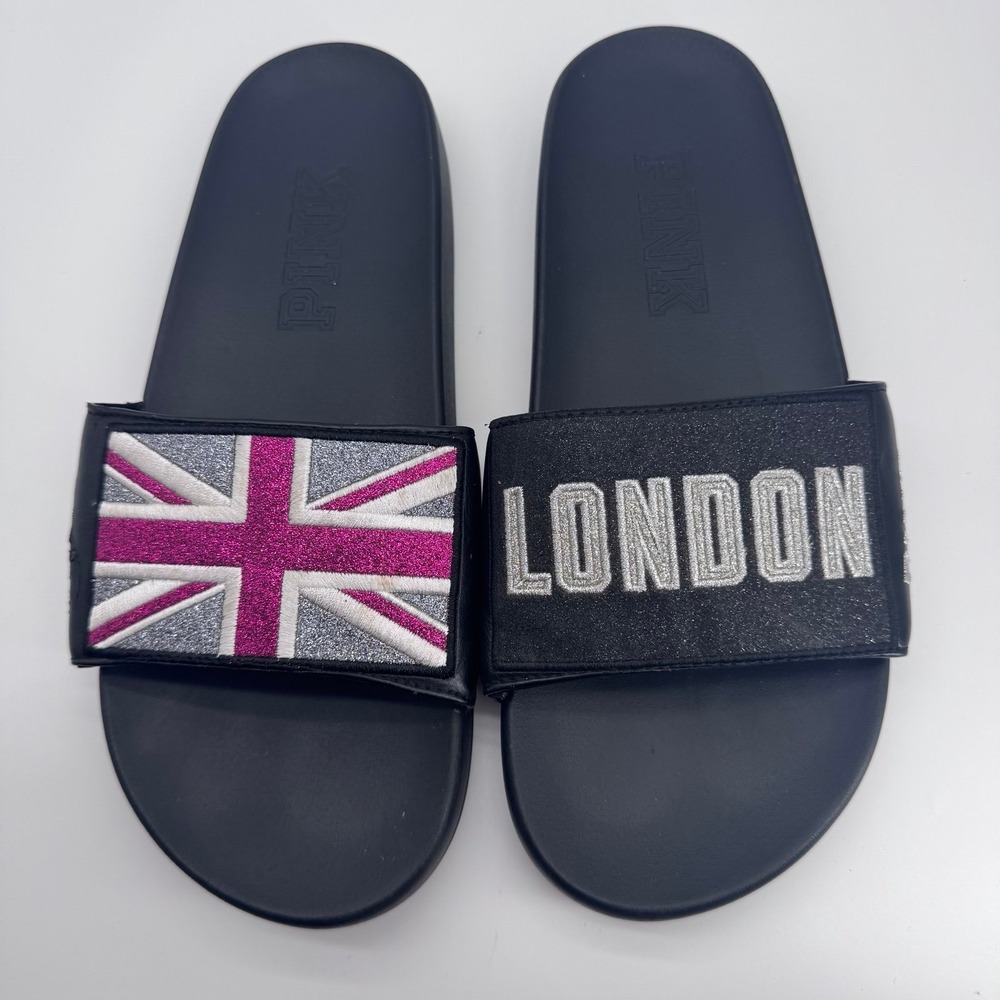Vs PINK | Destination | London Slides Slippers Large 9/1